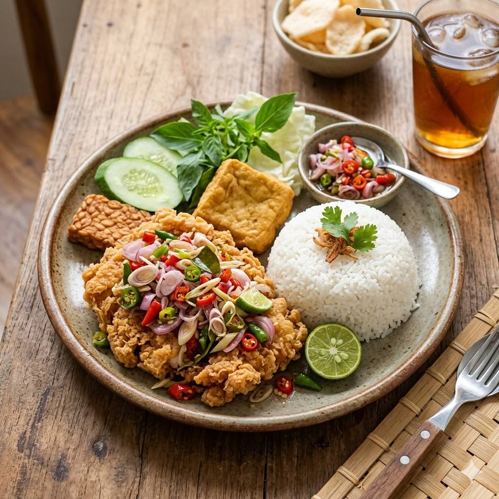 Nasi Ayam Geprek Sambal Matah Rice Bowl Boss